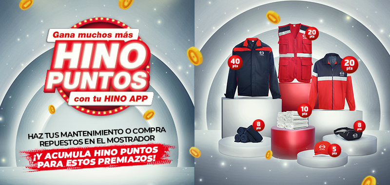 app Hino premios y beneficios acumula puntos y haz tus mantenimientos