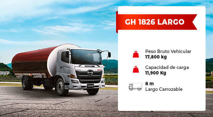 Camión hino GH 1826 ideal para camión cisterna