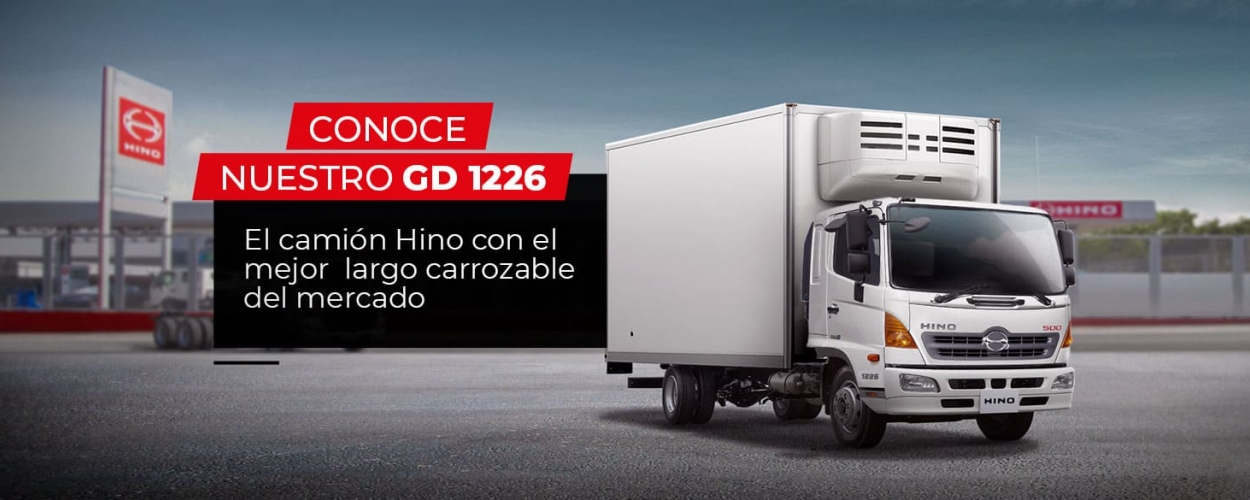 Conoce nuestro GD 1226, el camión Hino con el mejor largo carrozable del mercado