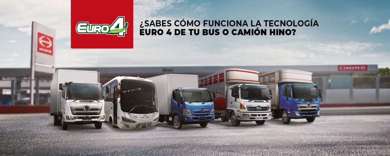 las unidades hino poseen tecnologia Euro 4