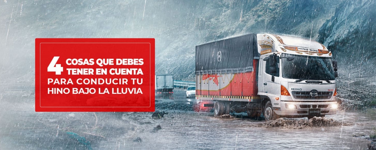 Conoce estas 4 cosas que debes tener en cuenta para conducir tu camión bajo la lluvia