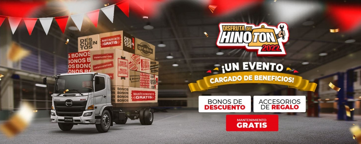 Hinoton 2022 trae para ti mantenimiento gratis, precios especiales, bonos y más