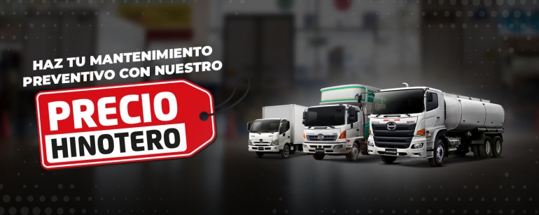 Camiones Hino a los cuales les puedes mandar hacer el mantenimiento preventivo con el nuevo programa de Hino Perú precio Hinotero 