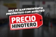 Etiqueta del nuevo programa de Hino Perú llamado Precio Hinotero con cual puedes hacer el mantenimiento preventivo a tu unidad Hino 